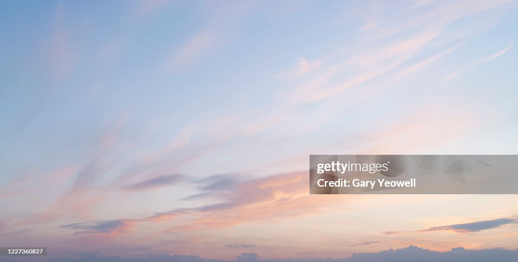 Pink clouds at sunset
