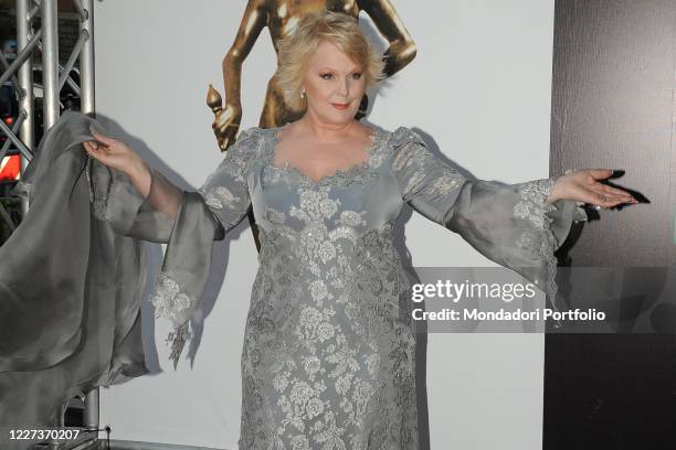 Italian soprano and actress Katia Ricciarelli on the red carpet of the Conciliazione Auditorium for the David di Donatello evening on May 08, 2009 in...