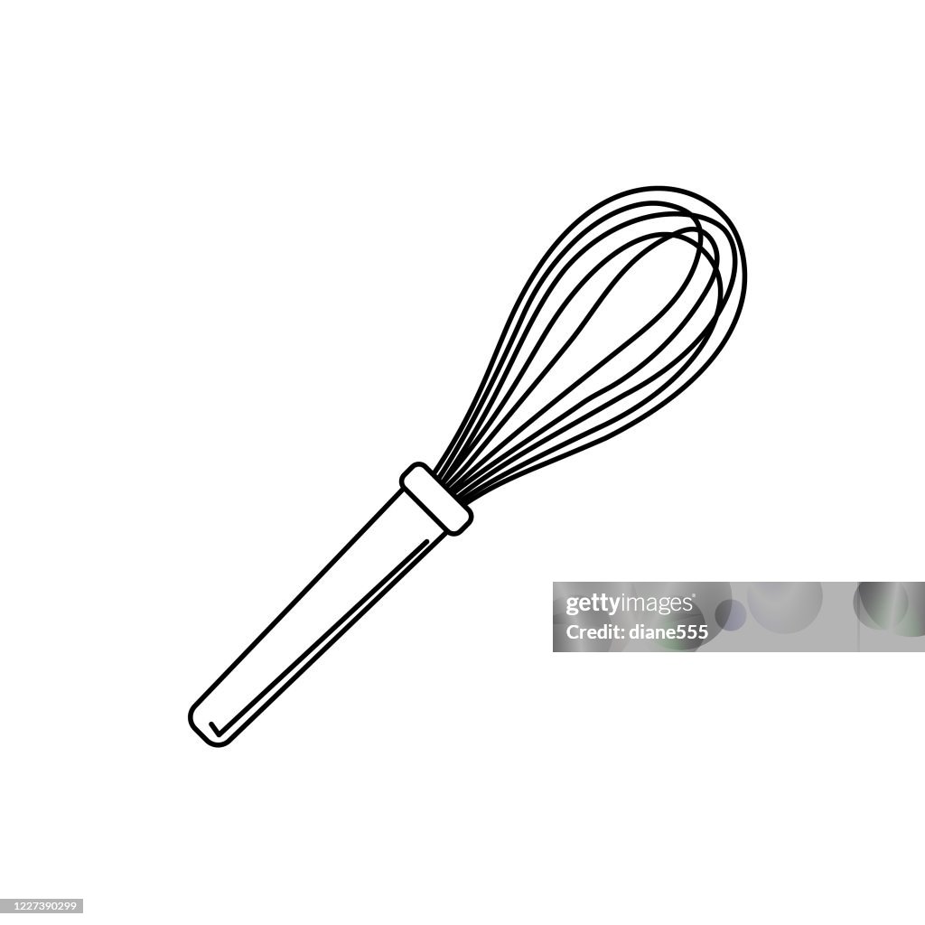 Whisk Kitchen Icon In Line Style