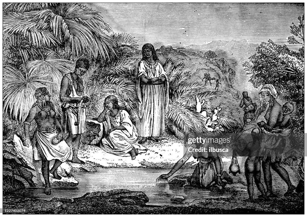 Ancient illustration: Danakil women