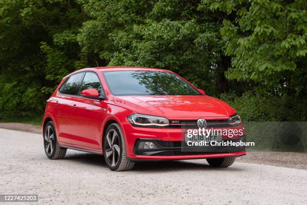 mk6 volkswagen polo gti plus in flash red paint - volkswagen polo stock pictures, royalty-free photos & images
