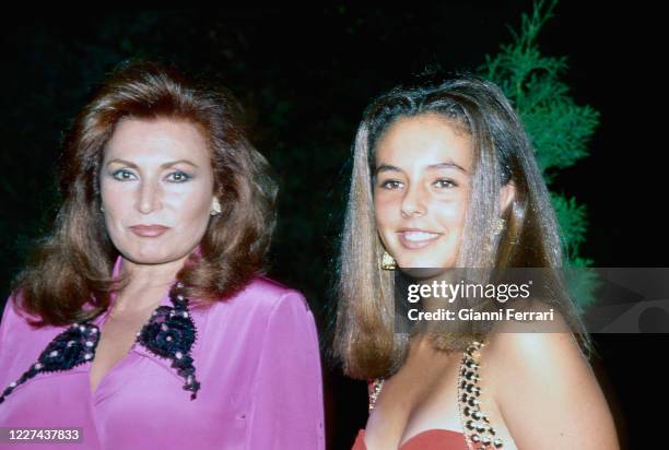 Spanish singer Rocio Jurado with her daughter Rociito, Madrid, Spian, 1994.