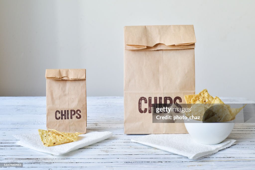 Large and Small Bag of Chip Sizes