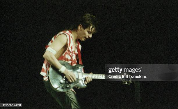 September 15, 1983 MANDATORY CREDIT Bill Tompkins/Getty Images Andy Taylor, lead guitaritst of Duran Duran performs at Madison Square Garden on...