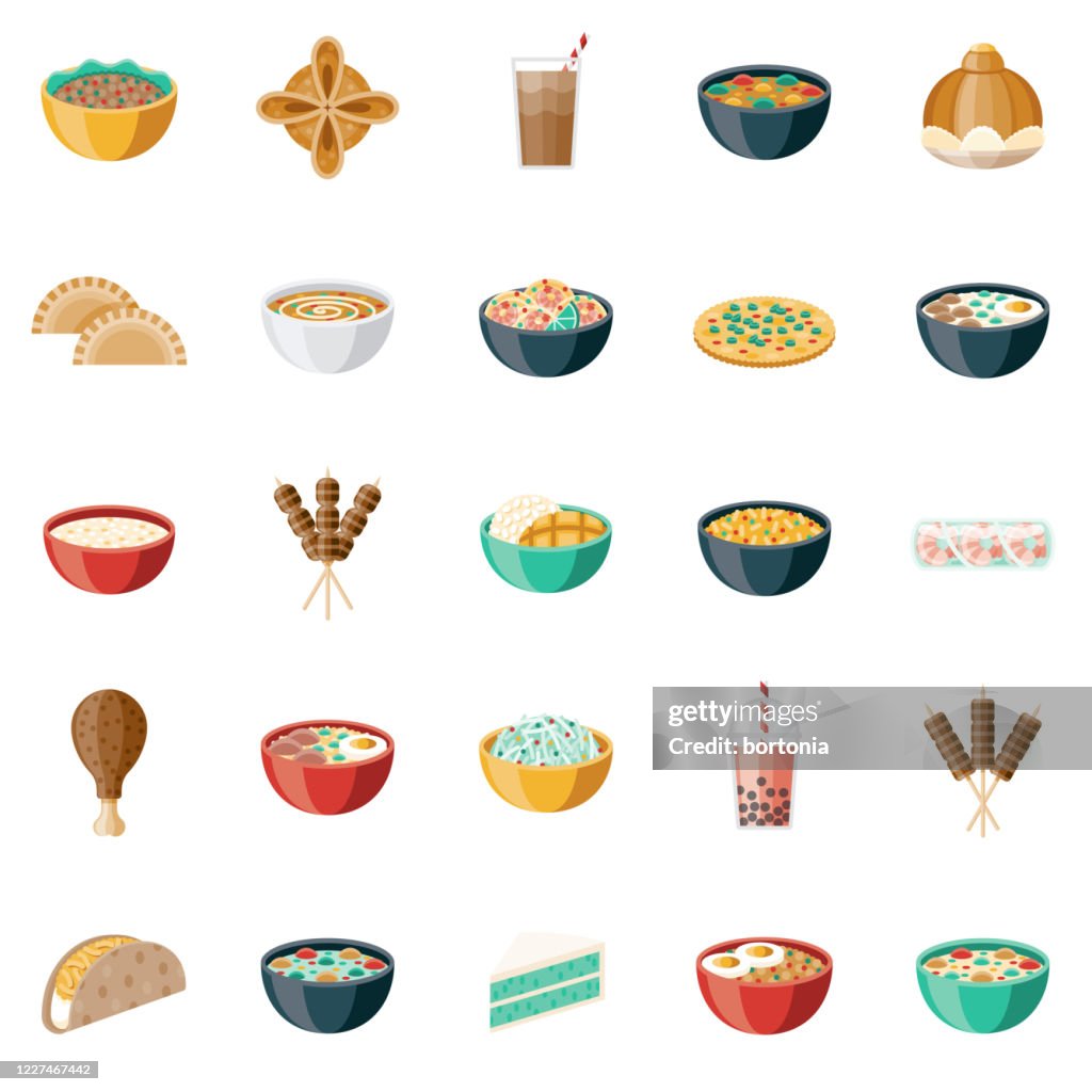 Thai Food Icon Set