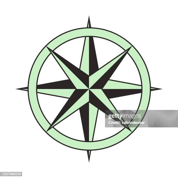 kompass-designelement - kompassrose stock-grafiken, -clipart, -cartoons und -symbole