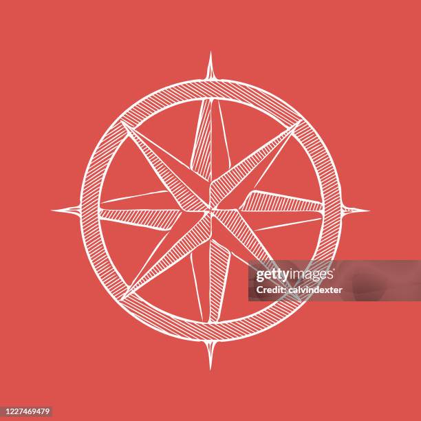 ilustrações, clipart, desenhos animados e ícones de elemento de design da bússola - compass rose