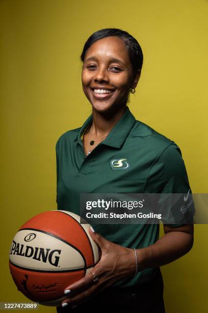 Noelle Quinn of the Seattle Storm poses for a portrait during Media Day on July 15, 2020 at IMG Academy in Bradenton, Florida. NOTE TO USER: User...