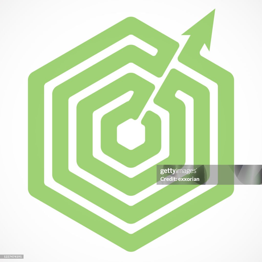 Arrow Path Form A Honeycomb Maze