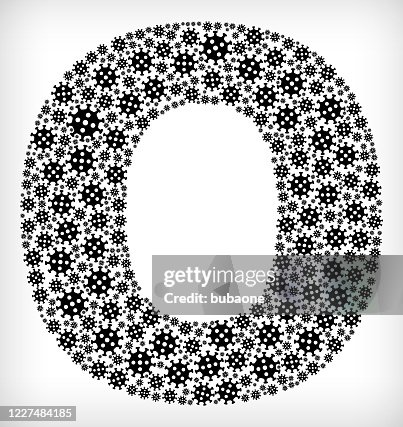 字母 O 流感病毒圖示模式 字母 O 流感病毒圖示模式