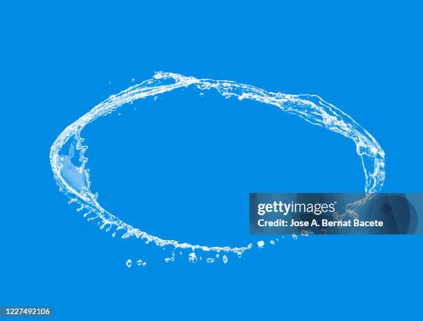 figures and abstract forms of water on a blue background. - onde sinusoïdale photos et images de collection