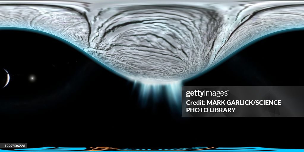 Plumes on Enceladus, illustration