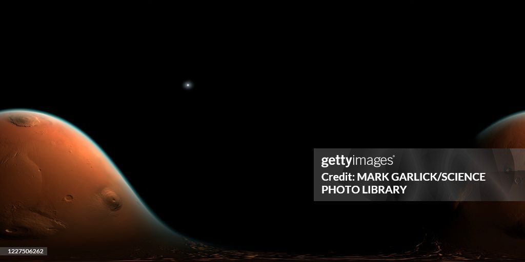 Tharsis Region, Mars, illustration