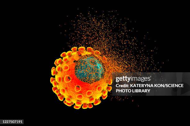 eradicating covid-19 coronavirus, conceptual illustration - sars stock illustrations