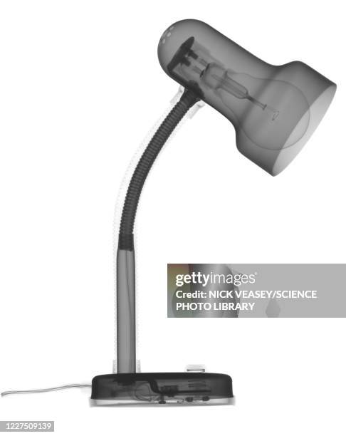 desk lamp, x-ray - tungsten metal foto e immagini stock