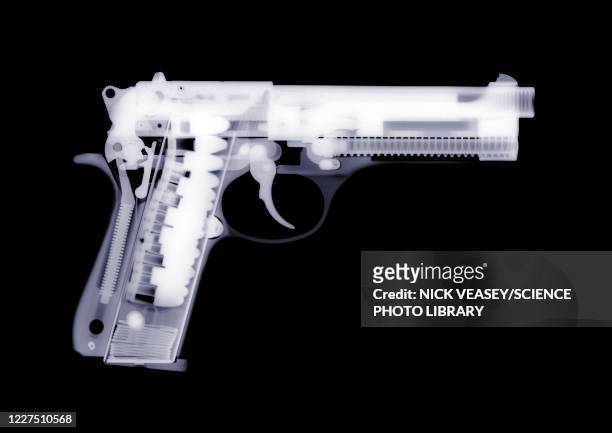 handgun, x-ray - revolver stock-fotos und bilder