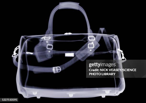 bag with a shoulder strap, x-ray - airport x ray images stock pictures, royalty-free photos & images