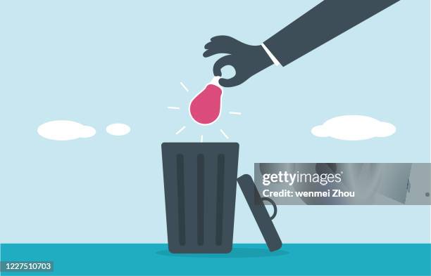 garbage - hand throwing stock illustrations