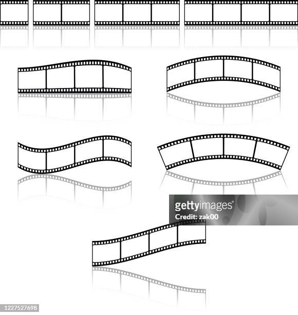 film strip frame or border set. - photographic slide stock illustrations