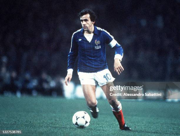 Michel Platini of France in action during the UEFA EURO 1984. France.