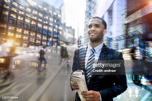 successful business man working in the global stock market - hedge fund stock pictures, royalty-free photos & images