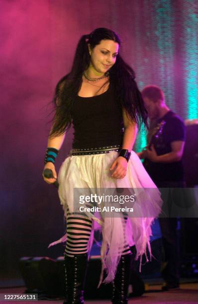 Singer Amy Lee and Evanescence headline the show at Roseland Ballroom on February 27, 2004 in New YOrk City.