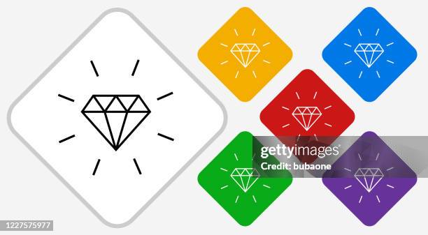 diamond icon - multi facet stock illustrations