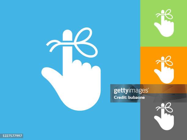 reminder string on finger icon - string finger stock illustrations