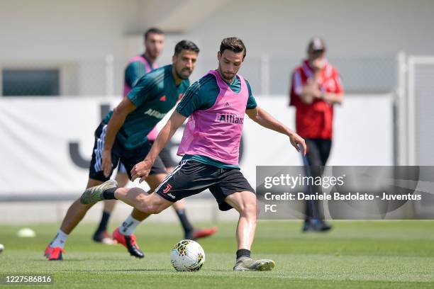 Juventus player Mattia De Sciglio during a training session at JTC on May 28, 2020 in Turin, Italy.