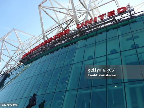 old trafford stadium of manchester united england - premier league england 2018 stock pictures, royalty-free photos & images