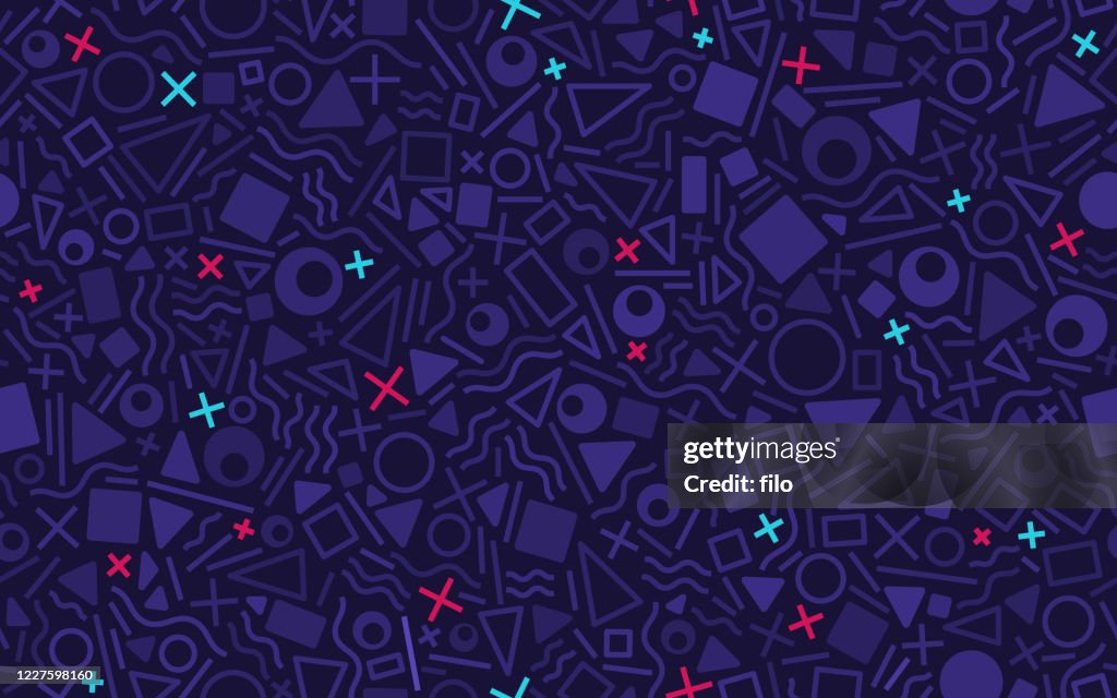Naadloze retro abstracte vormen Achtergrond