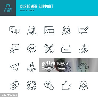 Customer Support - thin line vector icon set. Pixel perfect. The set contains icons: Contact Us, Life Belt, IT Support, Support, 24 Hrs Telephone, Text Messaging. Customer Support - thin line vector icon set. Pixel perfect. The set contains icons: Contact Us, Life Belt, IT Support, Support, 24 Hrs Telephone, Text Messaging.