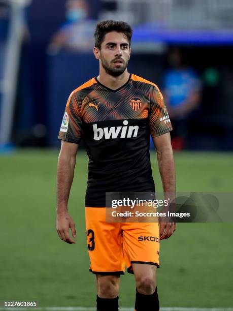 Ruben Sobrino of Valencia during the La Liga Santander match between Leganes v Valencia at the Estadio Municipal de Butarque on July 12, 2020 in...