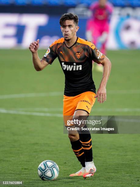 Gabriel Paulista of Valencia during the La Liga Santander match between Leganes v Valencia at the Estadio Municipal de Butarque on July 12, 2020 in...