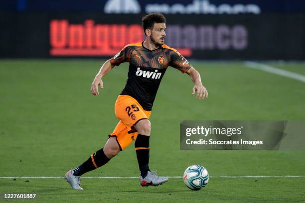 Florenzi of Valencia during the La Liga Santander match between Leganes v Valencia at the Estadio Municipal de Butarque on July 12, 2020 in Madrid...