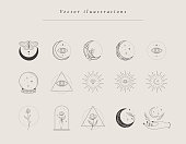 Collection of hand drawn designs, templates