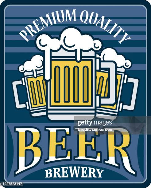 beer logo - cold beer stock illustrations