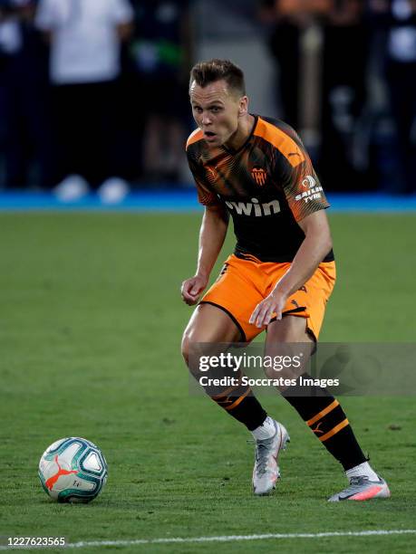 Denis Cheryshev of Valencia during the La Liga Santander match between Leganes v Valencia at the Estadio Municipal de Butarque on July 12, 2020 in...