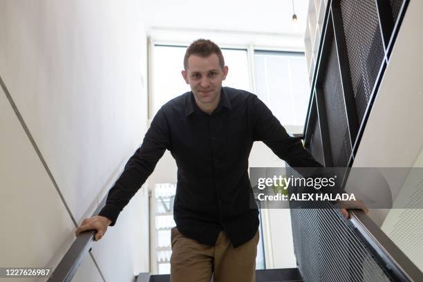 Austrian data protection activist Max Schrems is pictured during an interview with AFP in Vienna on July 16, 2020. - A crucial online data...