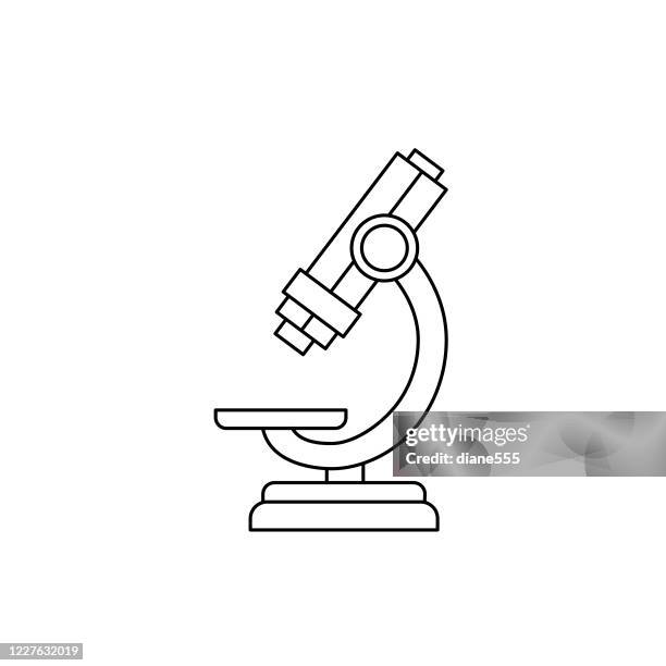 coronavirus icon - microscope - microscope isolated stock illustrations