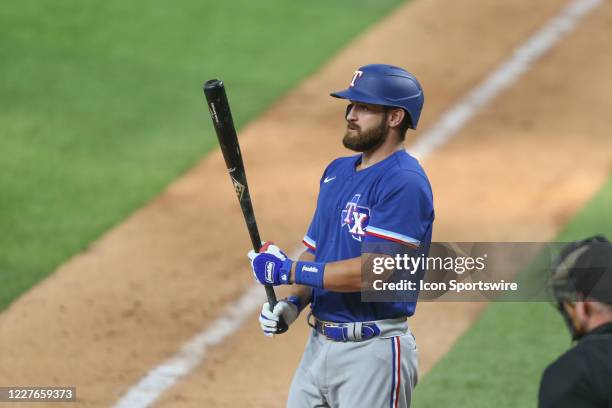 Texas Rangers catcher Nick Ciuffo steps up to bat during the Texas Rangers Summer Camp on July 16, 2020 at Globe Life Field in Arlington, TX.