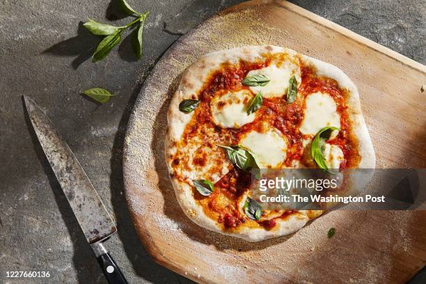How to use sourdough starter as yeast Sourdough Margherita Pizza photographed for Voraciously in Arlington, Virginia on July 15, 2020.