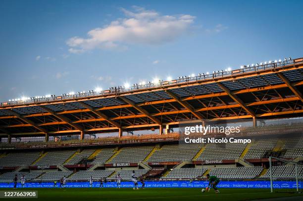 General view of empty seats at the stadio Olimpico Grande Torino during the Serie A football match between Torino FC and Genoa CFC. Italian football...