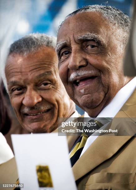 Washington, DC Civil rights pioneers C.T. Vivian, left, and the Rev. Dr. Joseph Lowery join members of the Alpha Phi Alpha fraternity gather for a...