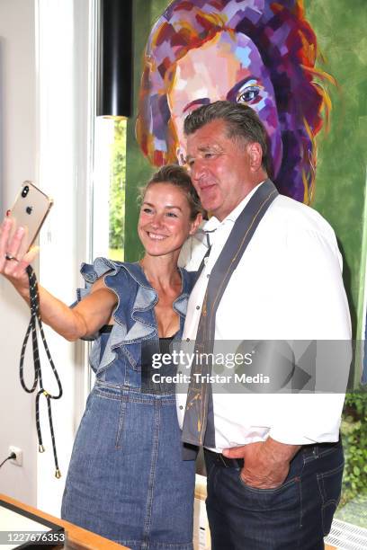 Rhea Harder-Vennewald, Bruno F. Apitz during the Bruno F. Apitz exhibition opening on July 17, 2020 in Hamburg, Germany.