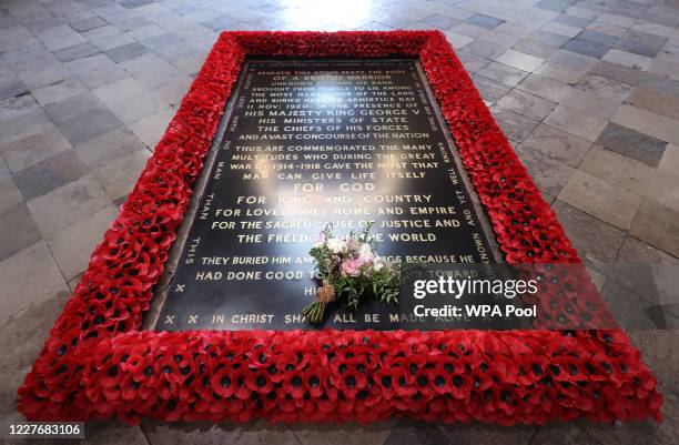 Or COLOURABLY SIMILAR. Princess Beatrice's wedding bouquet in Westminster Abbey in London which, like those of other Royal brides, is traditionally...