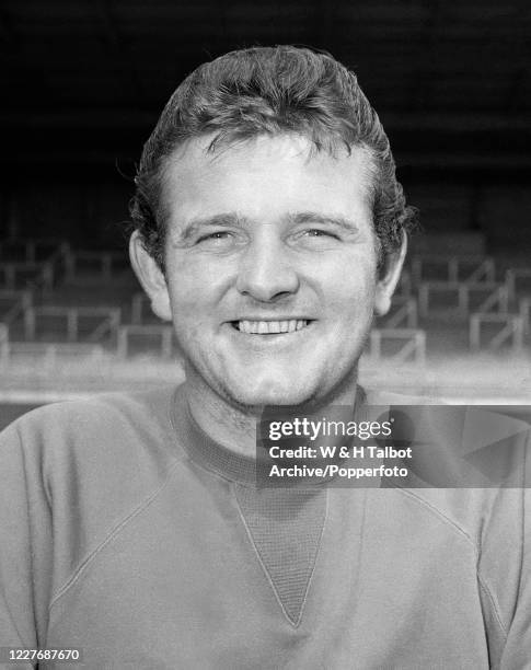 Liverpool goalkeeper Tommy Lawrence at Anfield on July 17, 1968 in Liverpool, England.