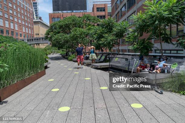 High Line Park reopens to the public with limited capacity after temporarily closed in March amid Covid-19. Park is public however financed by...