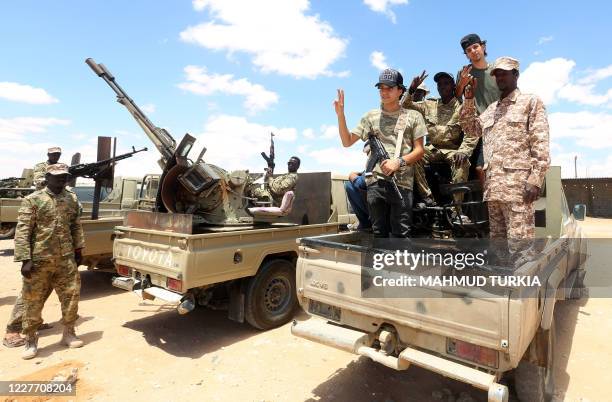 Fighters loyal to the UN-recognised Libyan Government of National Accord secure the area of Abu Qurain, half-way between the capital Tripoli and...
