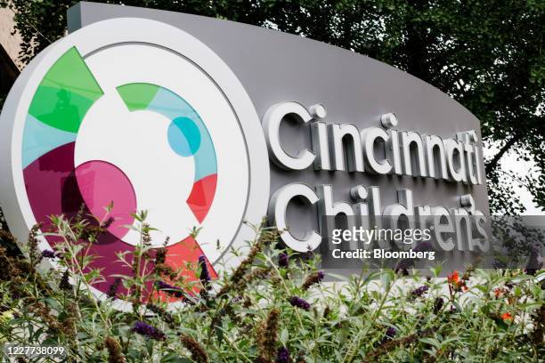 Signage is displayed outside the Cincinnati Children's Hospital Medical Center in Cincinnati, Ohio, U.S., on Thursday, July 16, 2020. Seventy percent...